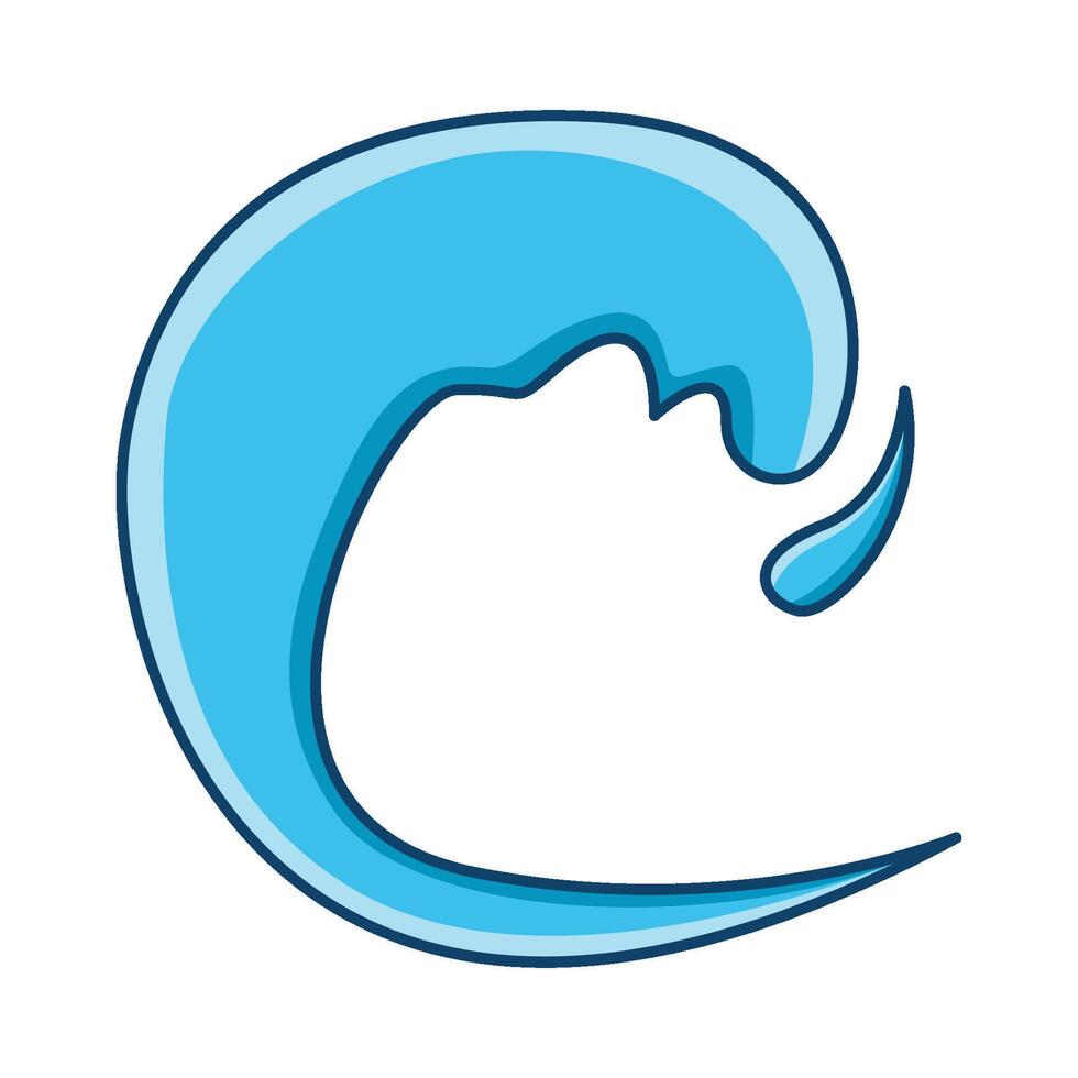 sea wave illustration vector