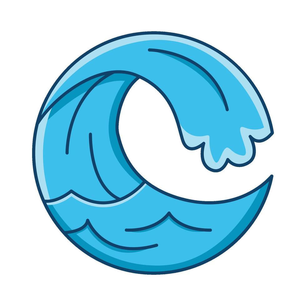 sea wave illustration vector