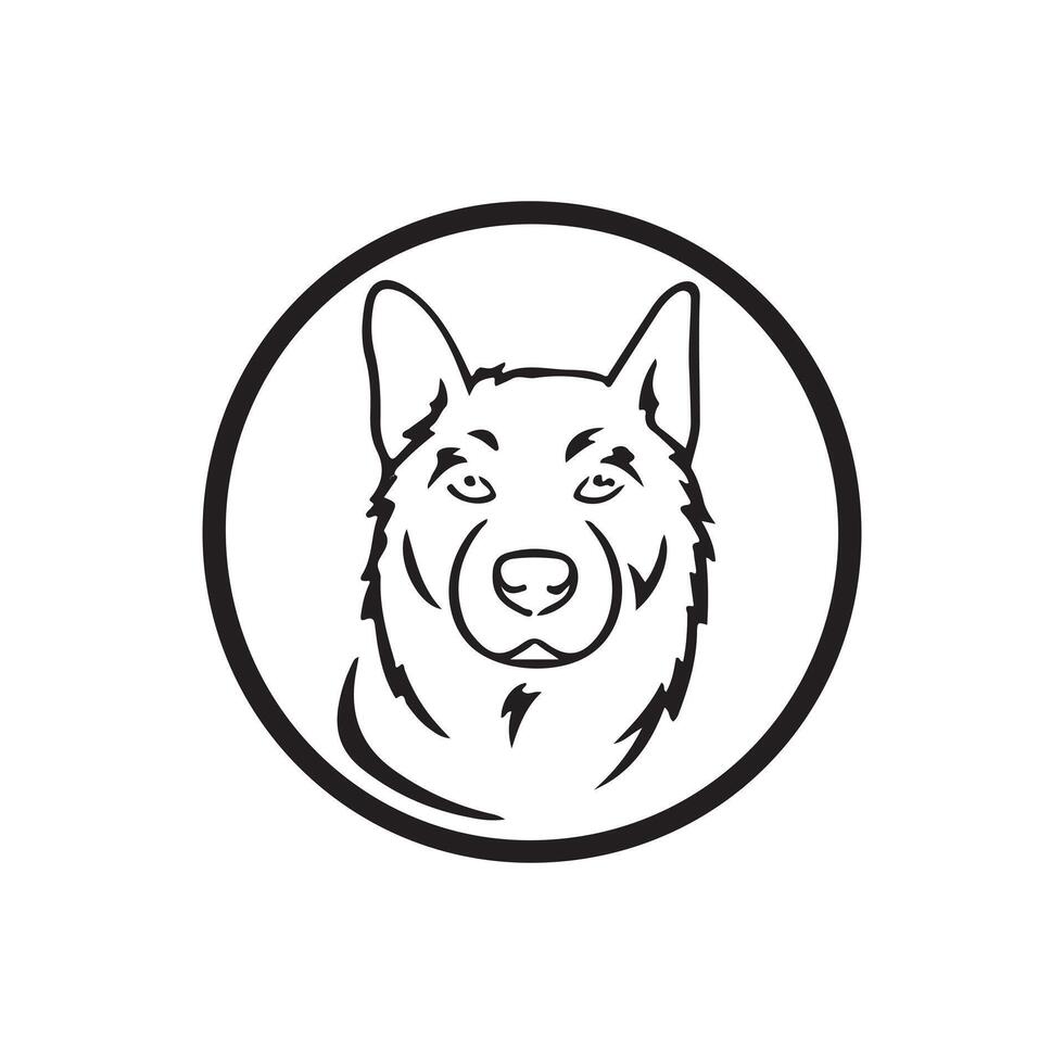 Simple Dog Veterinarian Clinic or Vet Shop Icon. Black Minimalist Simbol Illustration. Vector illustration