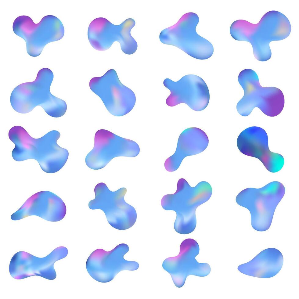 Liquid gradient shapes vector design. Modern abstract neon design elements. Vector illustration