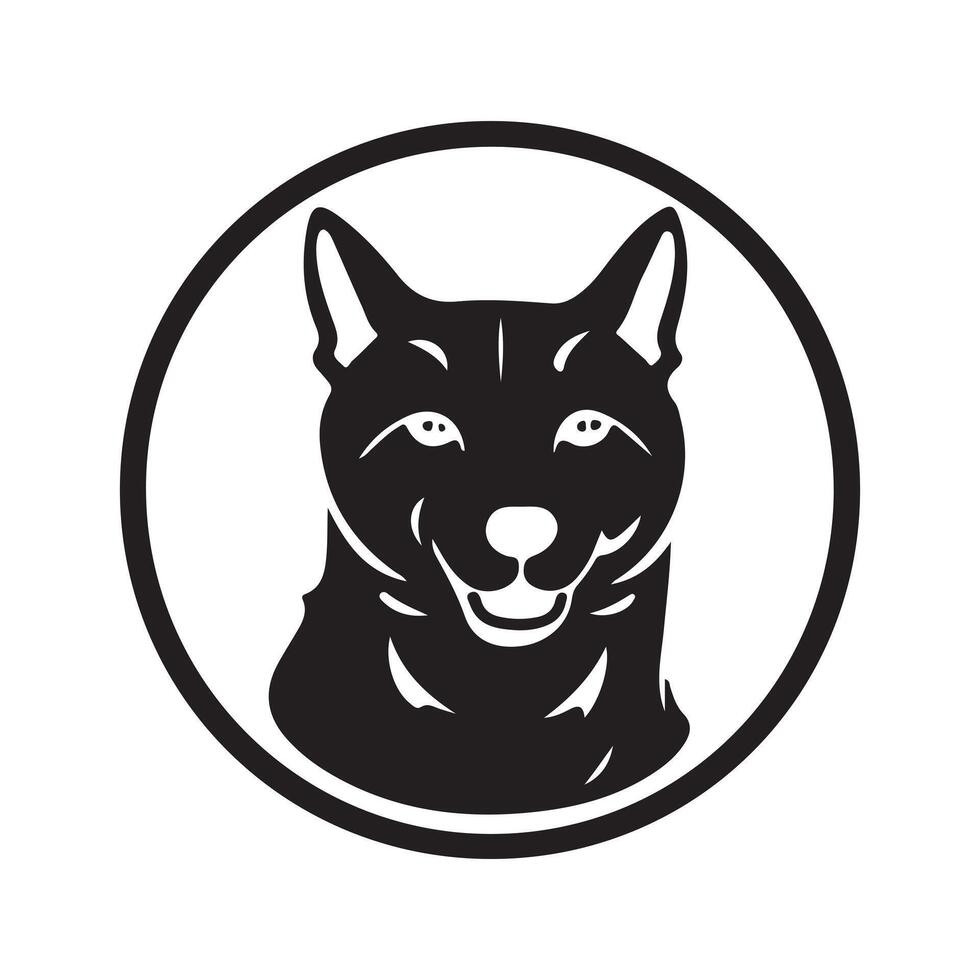 sencillo perro veterinario clínica o veterinario tienda icono. negro minimalista simbol ilustración. vector ilustración