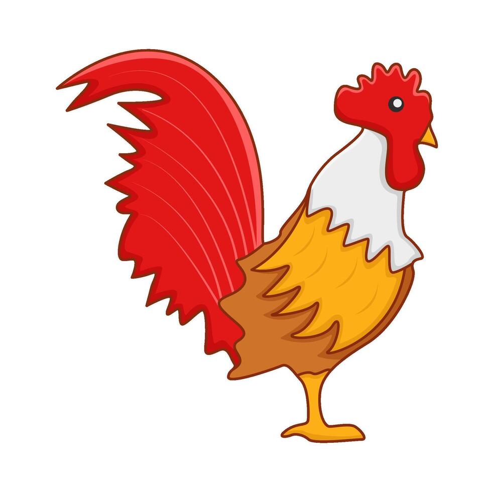 rooster animal illustration vector