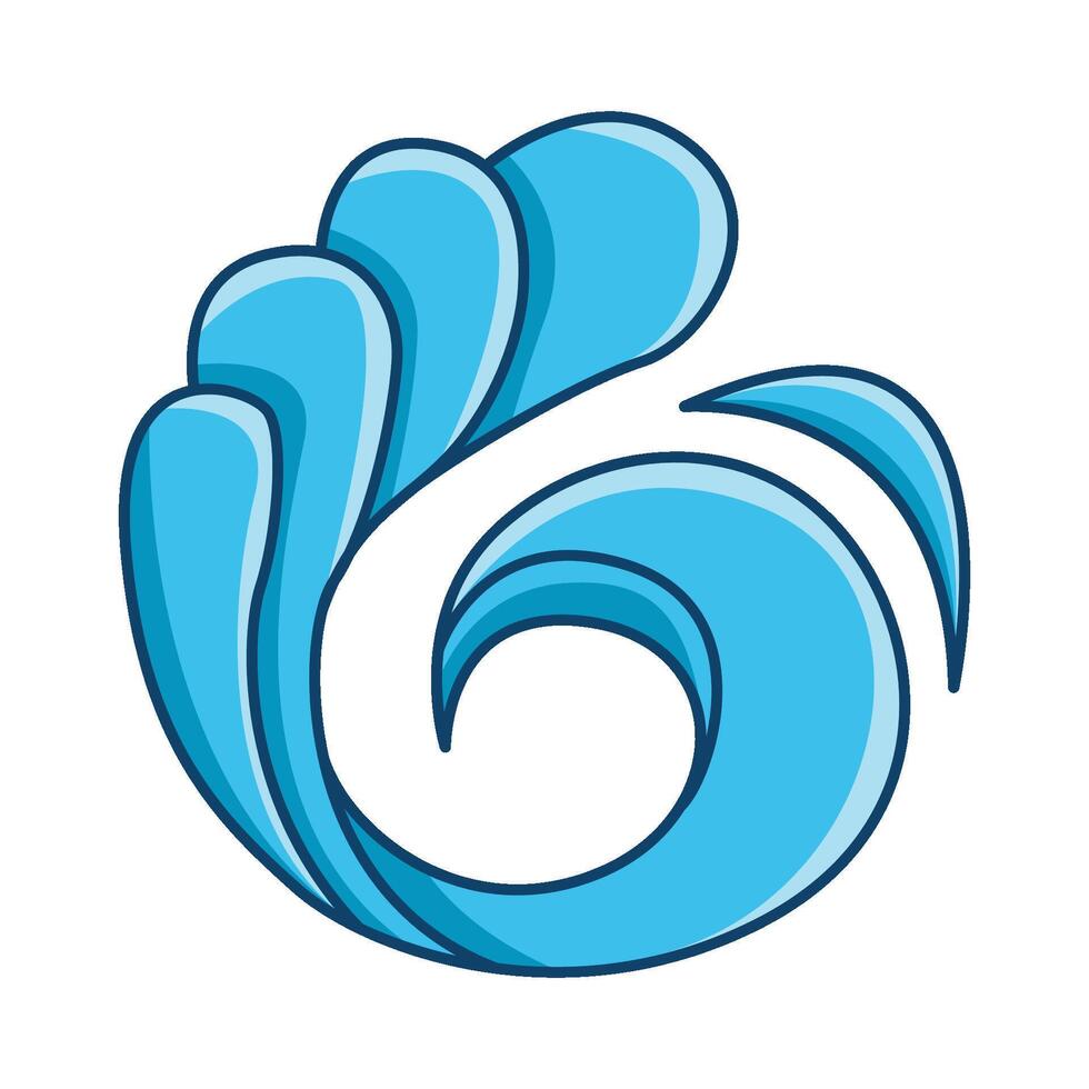 sea wave illustration vector