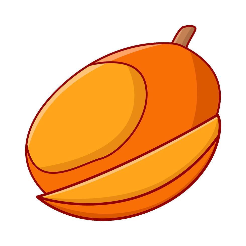 mango slice illustration vector