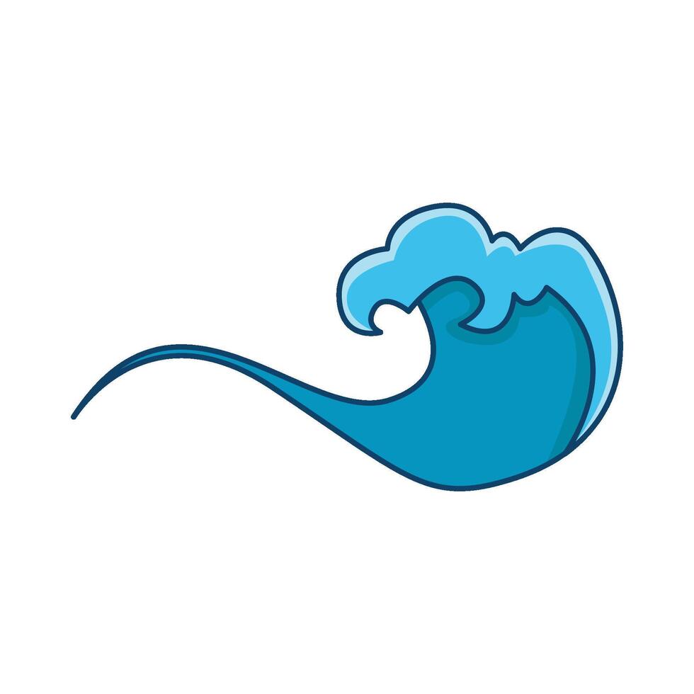 sea wave illustration vector