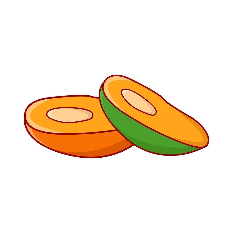 mango slice illustration vector
