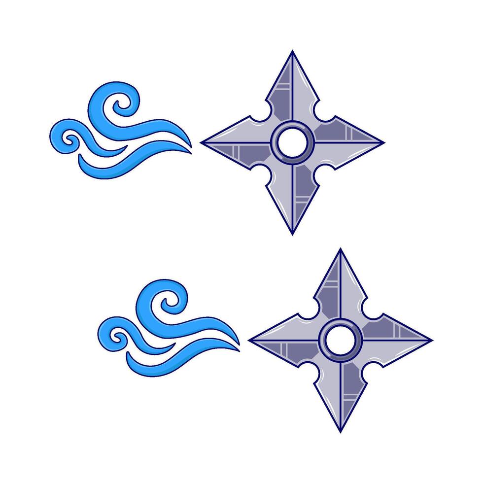 shuriken weapon illustration vector