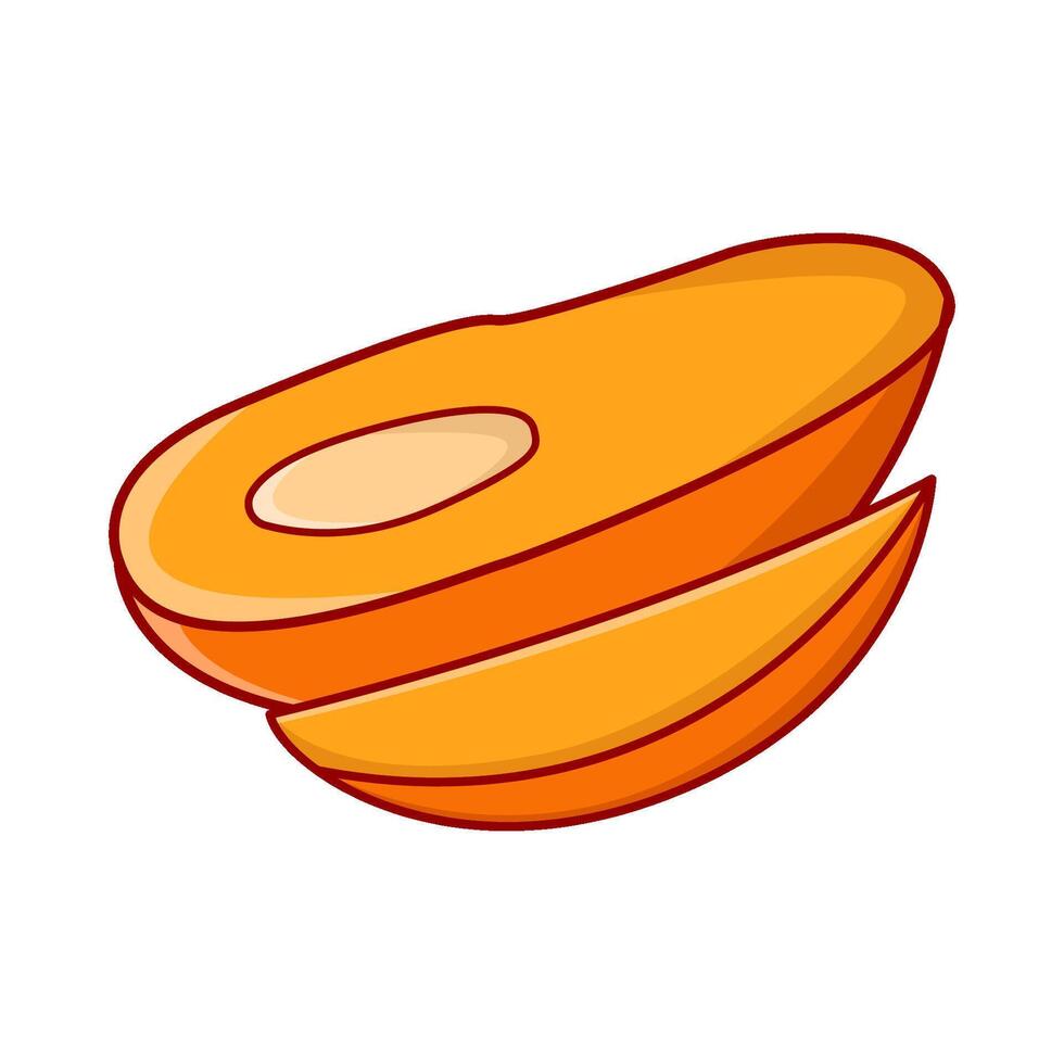 mango slice illustration vector