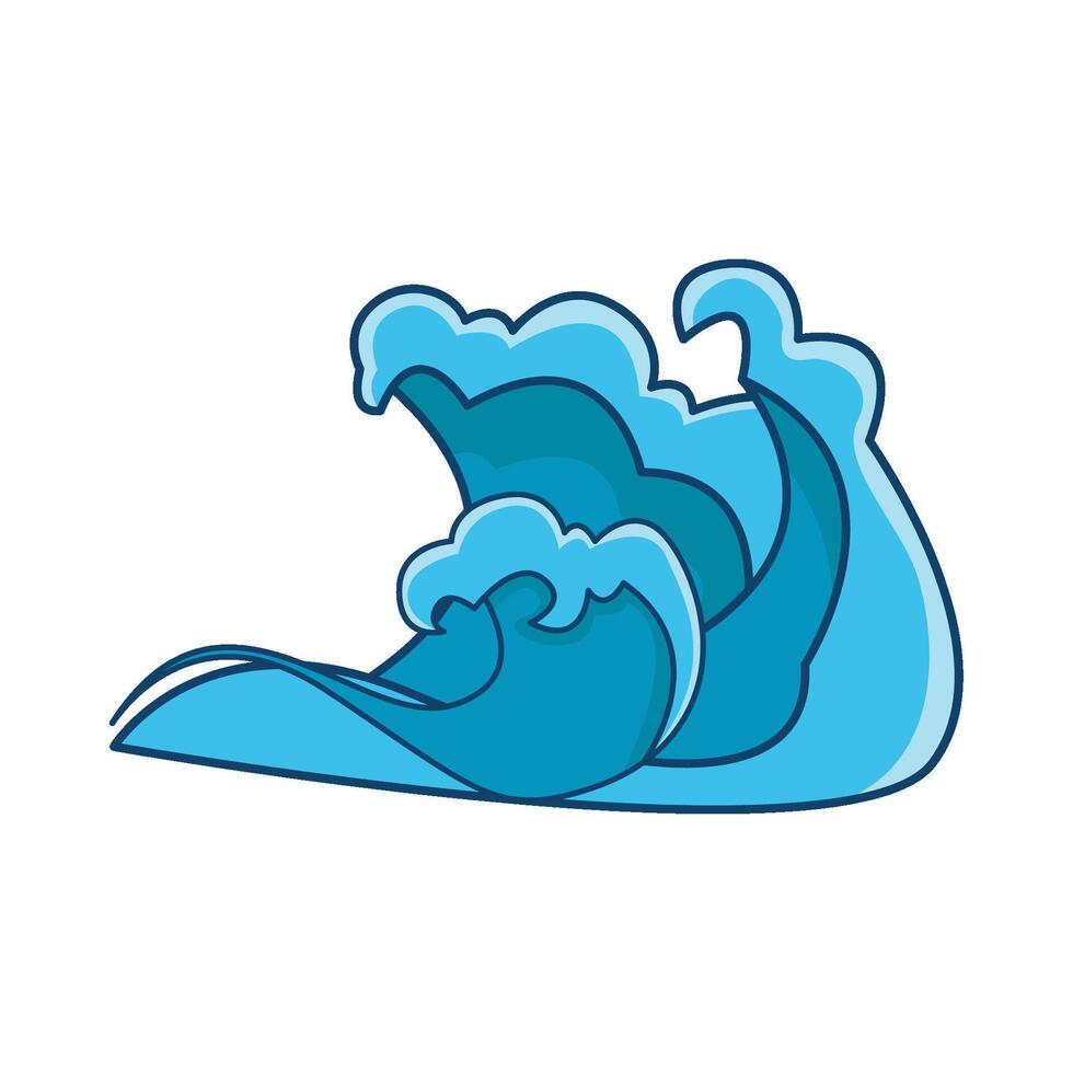 sea wave illustration vector