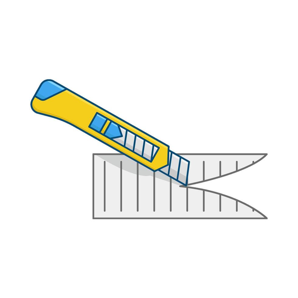 cortador rasgado papel ilustración vector