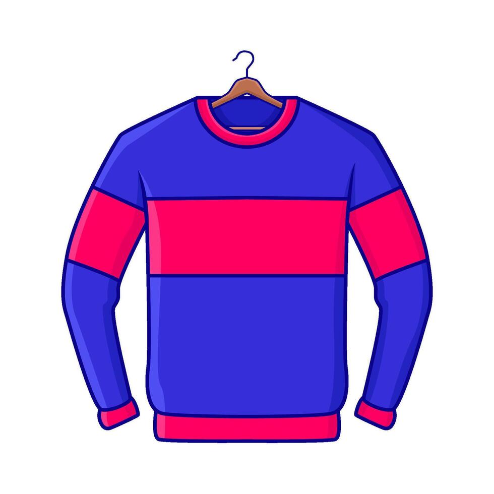 sweater in hanger illustration vector