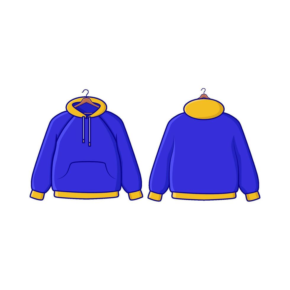 hoodie jacket in hanger illustration vector