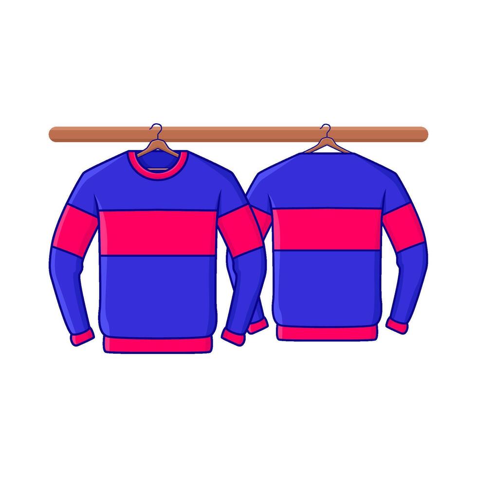 sweater hanging illustration vector