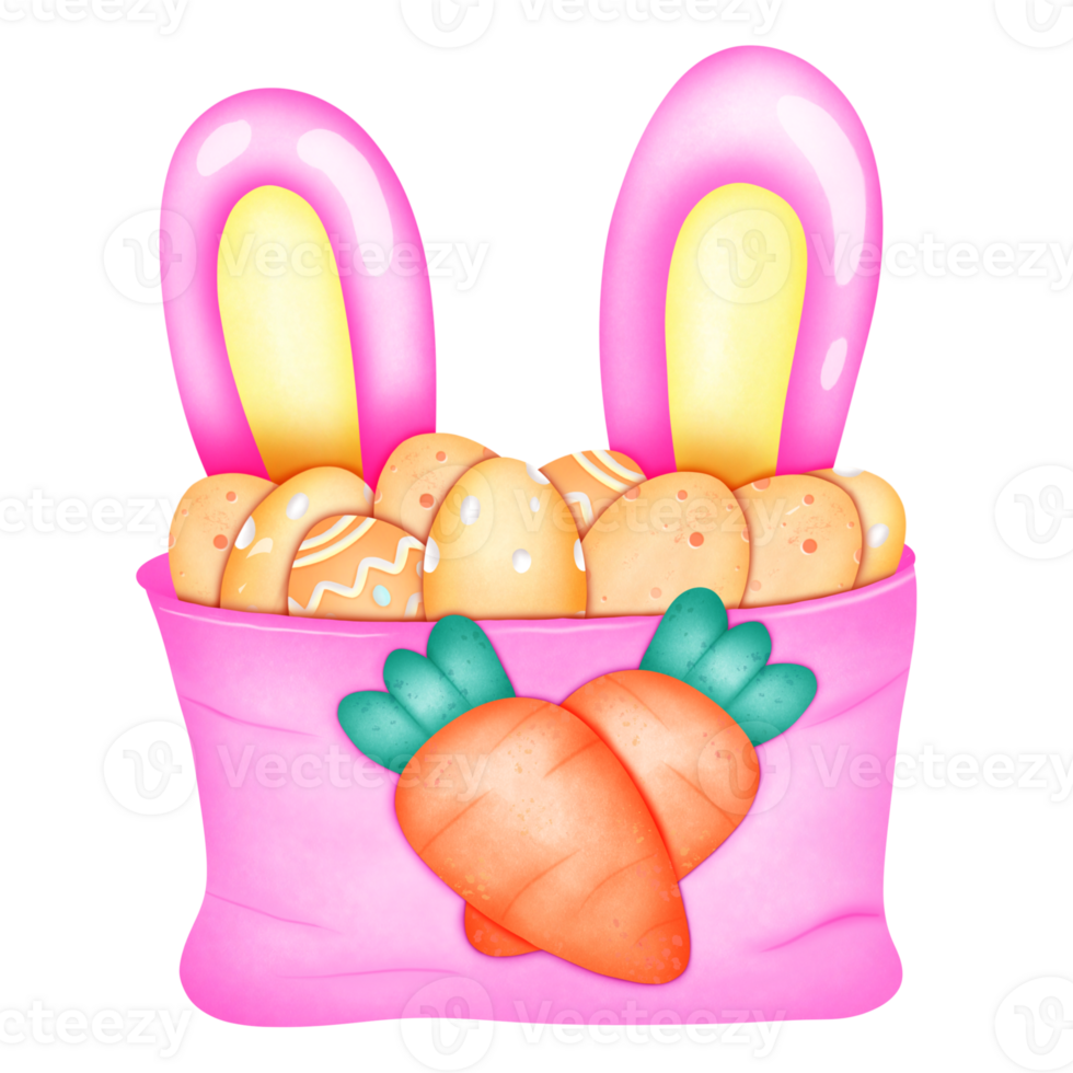 easter egg in basket png