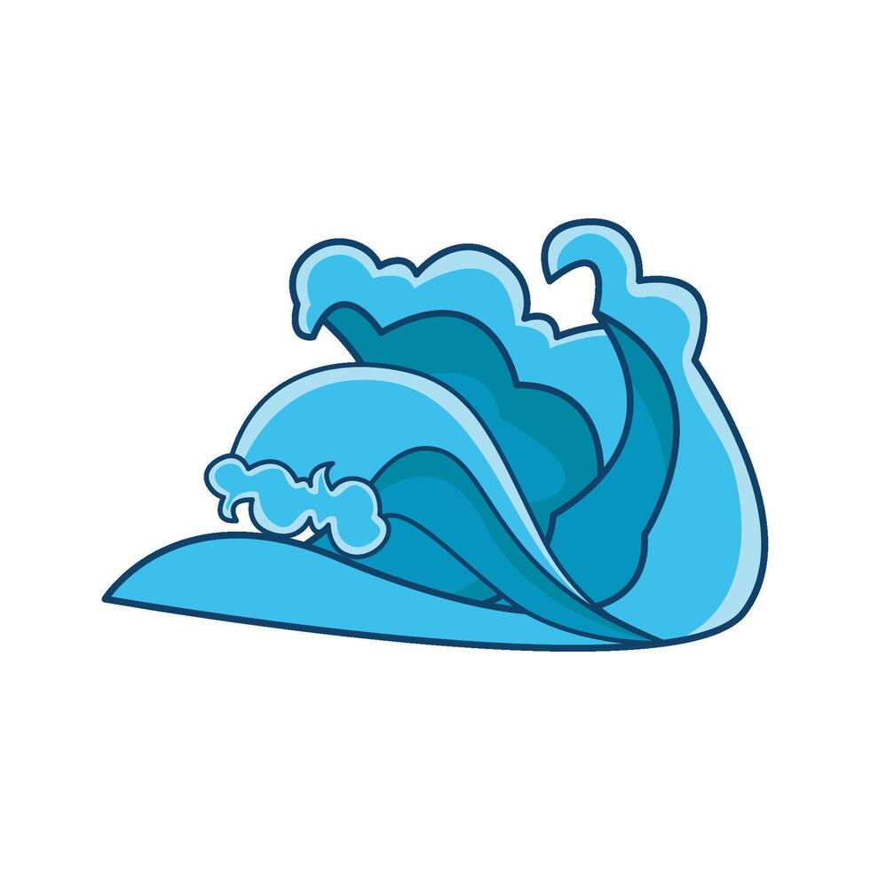 sea wave illustration vector