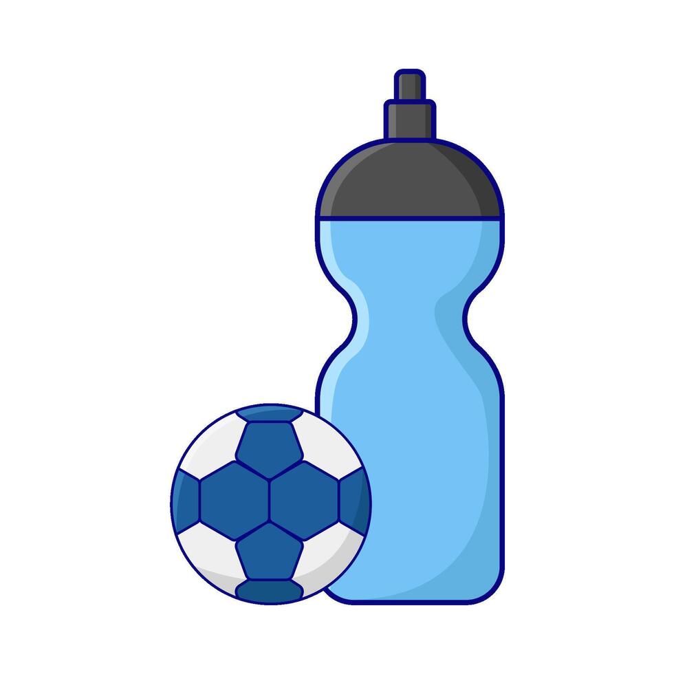 fútbol pelota con vaso ilustración vector