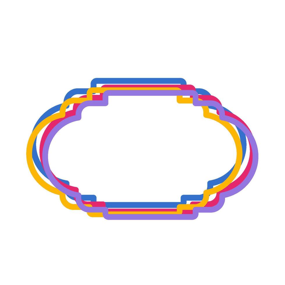 frame oval illustration vector