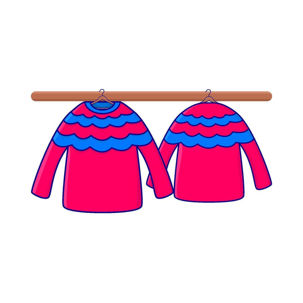 sweater hanging illustration vector