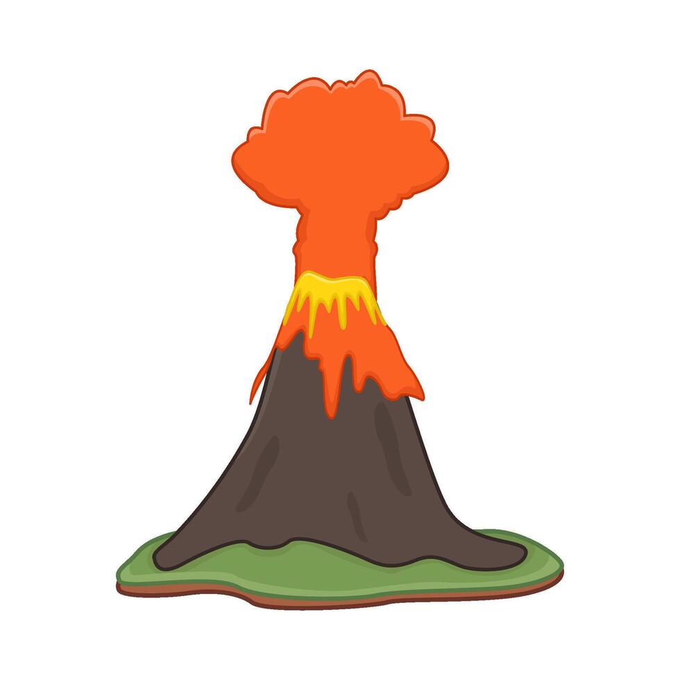 volcano lava fire illustration vector
