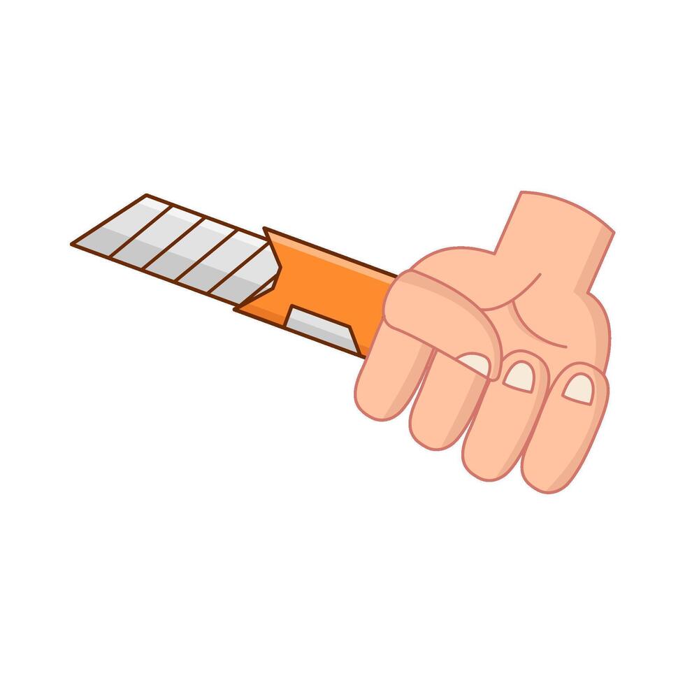 cutter in hand illustration vector
