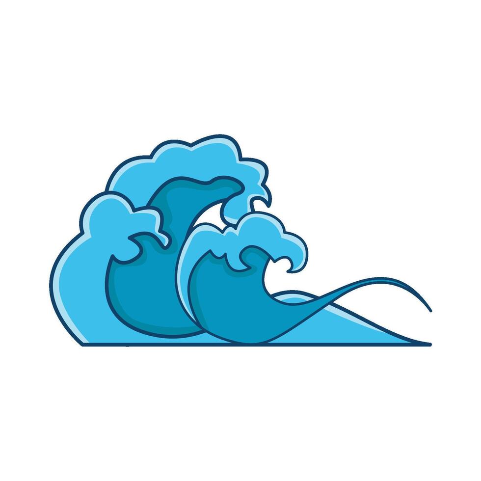 sea wave illustration vector