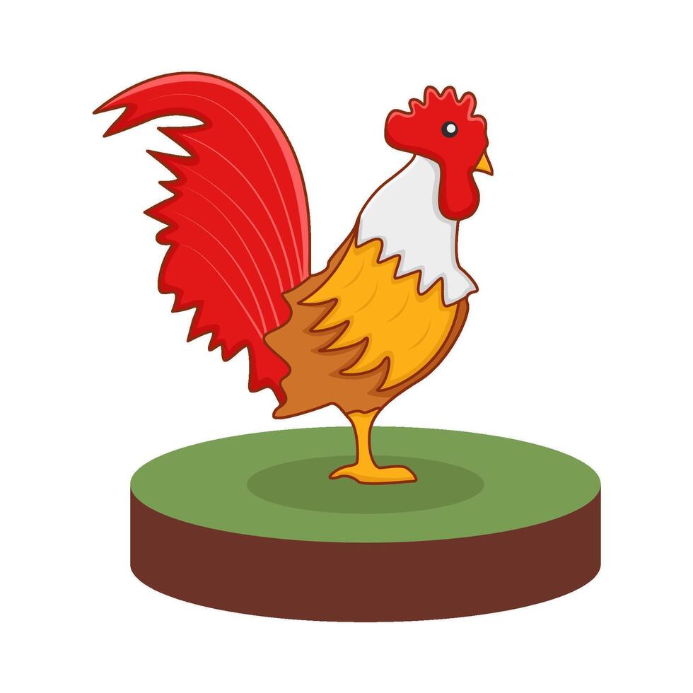 rooster animal illustration vector
