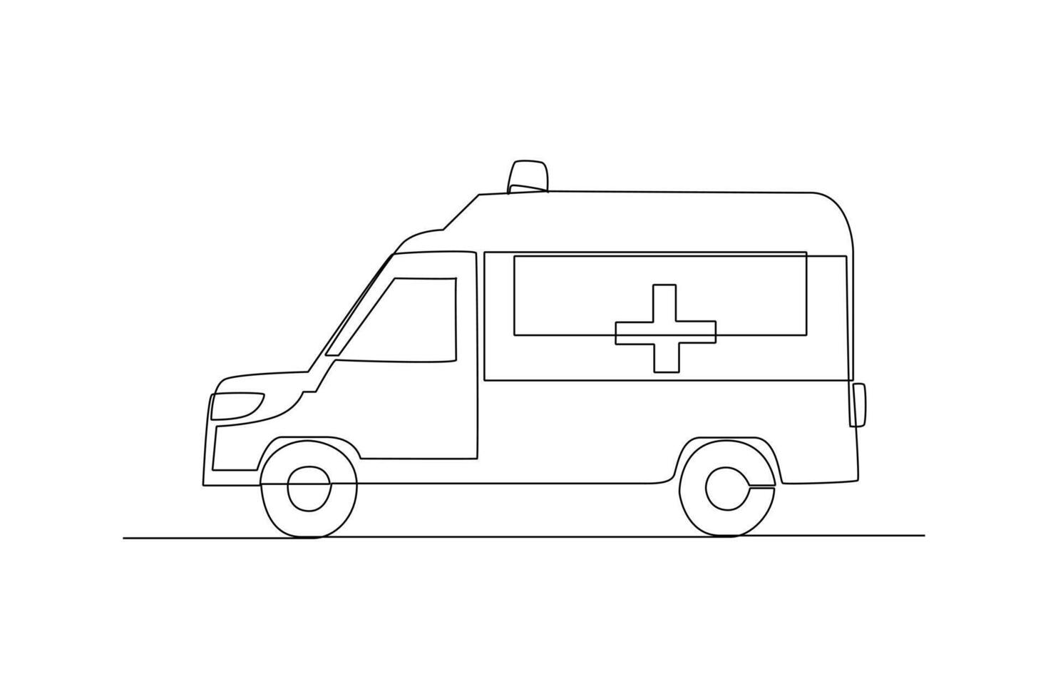 Continuous one line drawing Public service transportation concept. Doodle vector illustration.