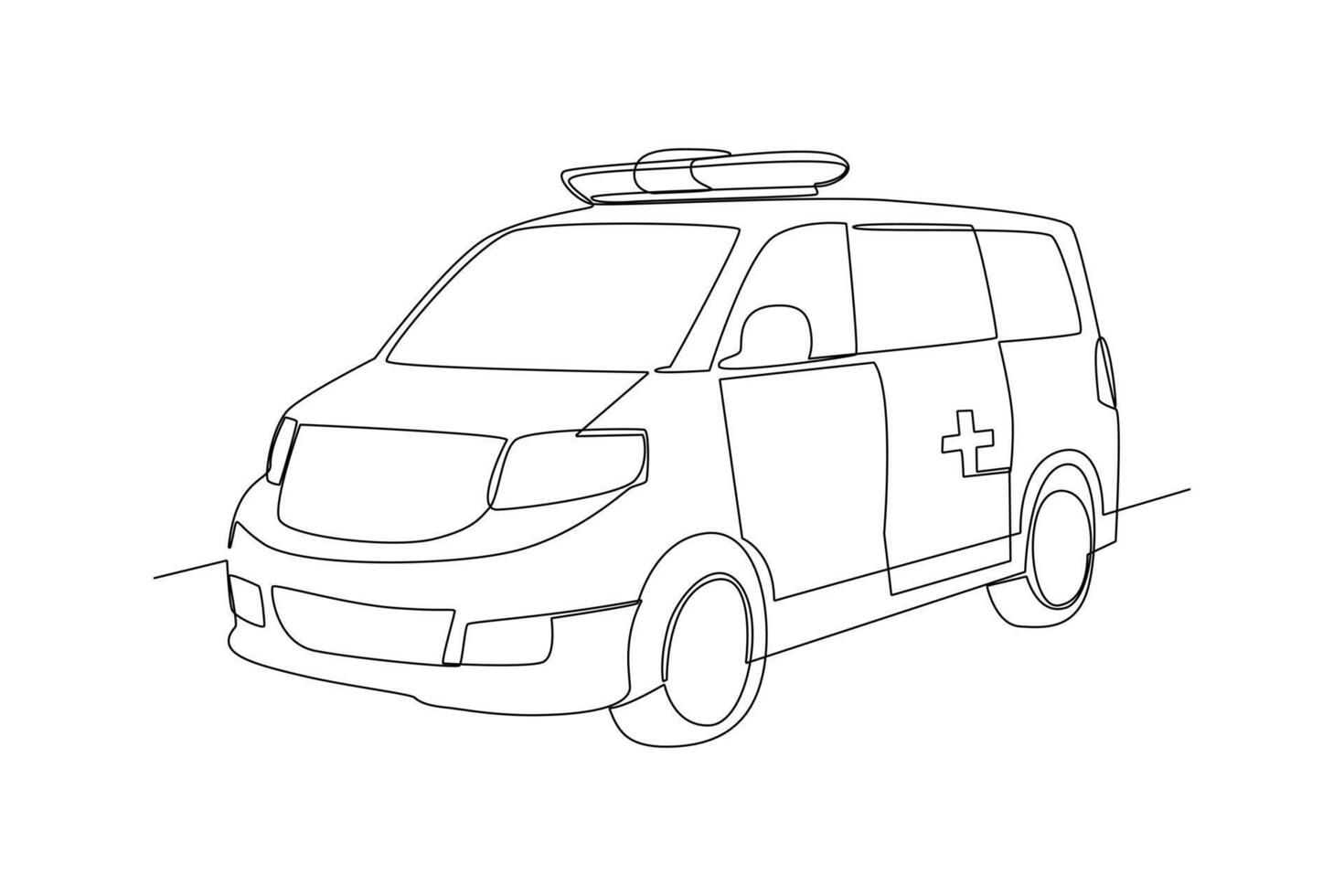 Continuous one line drawing Public service transportation concept. Doodle vector illustration.