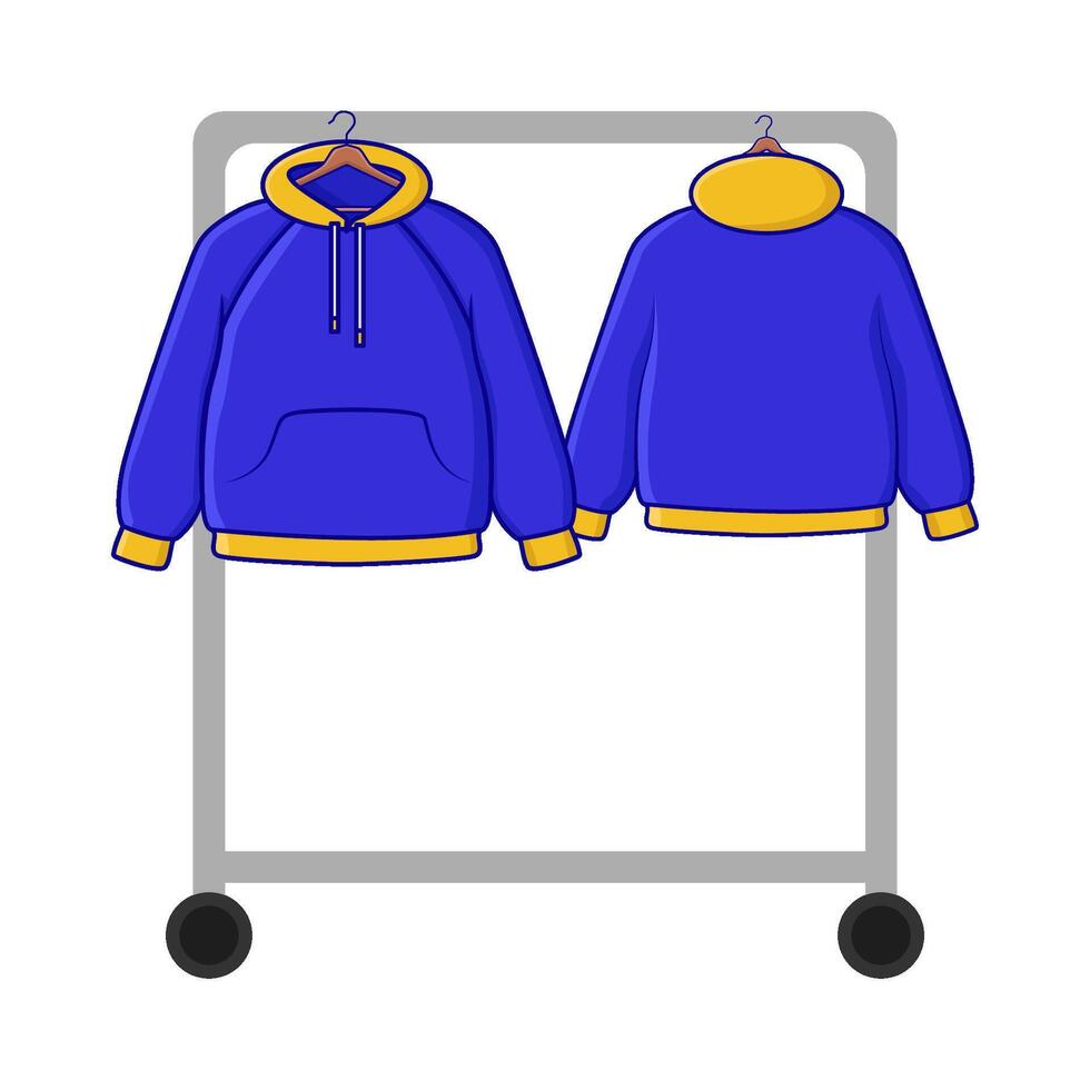 hoodie jacket hanging illustration vector
