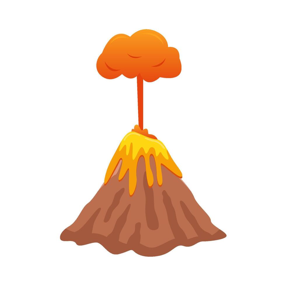 volcano lava fire illustration vector