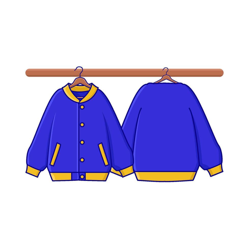 jacket varsity hanging illustration vector
