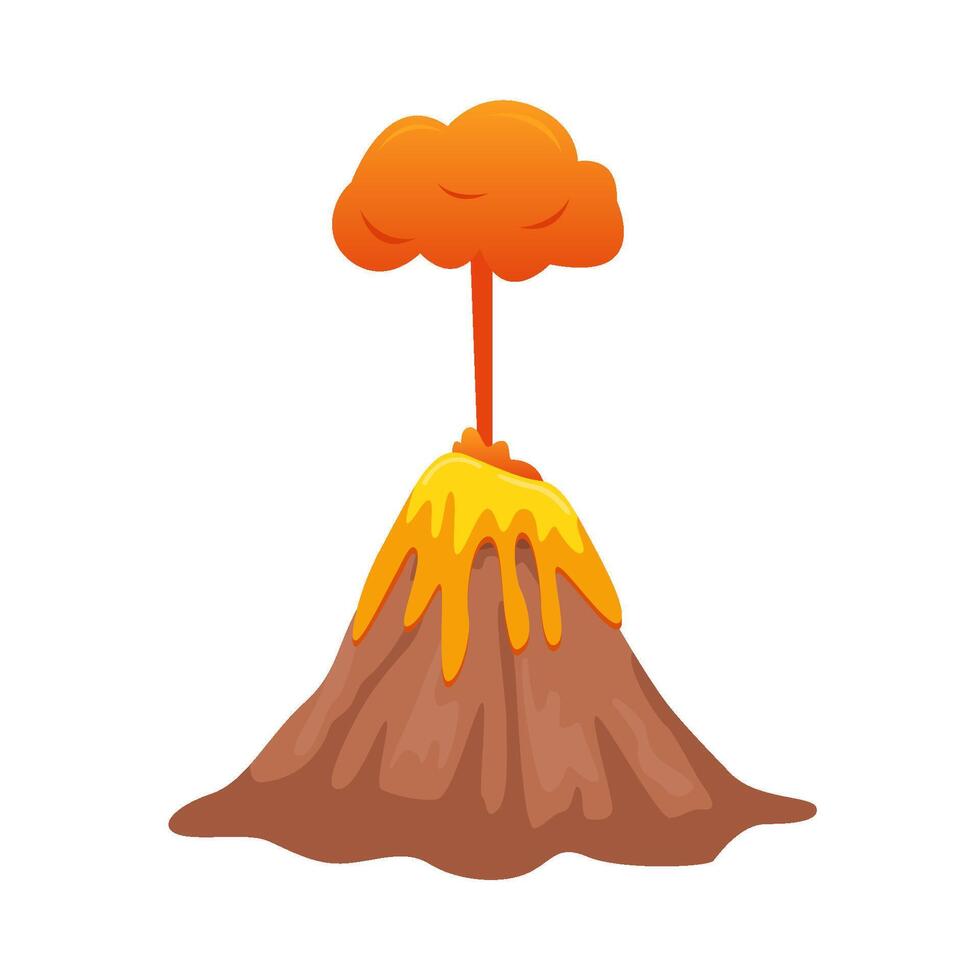 volcano lava fire illustration vector