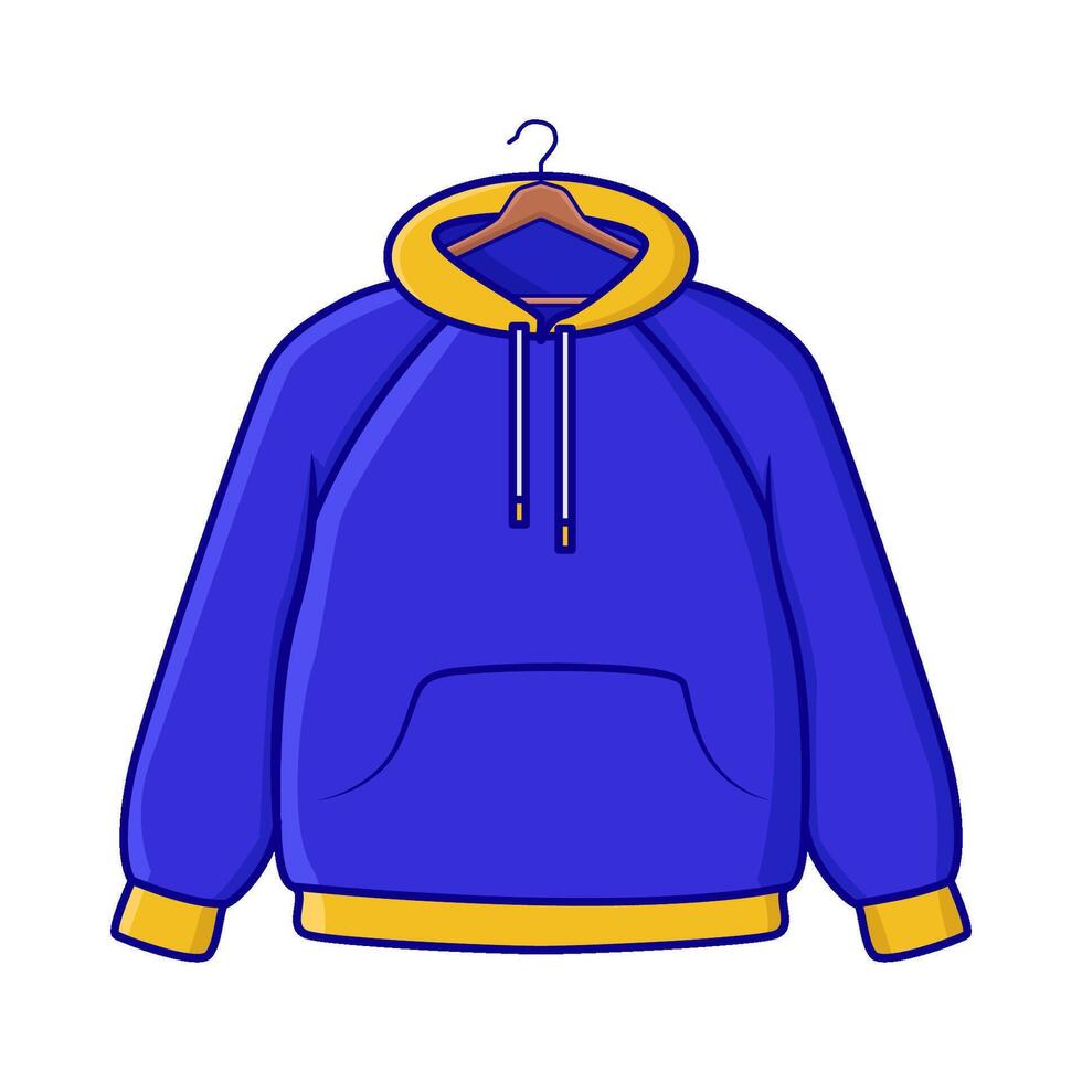 hoodie jacket in hanger illustration vector