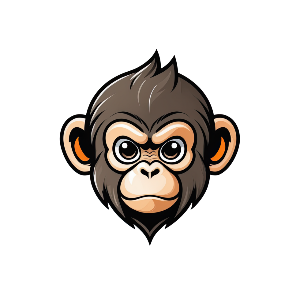 ai generiert Logo Esport Kopf von Affe Illustration Design png