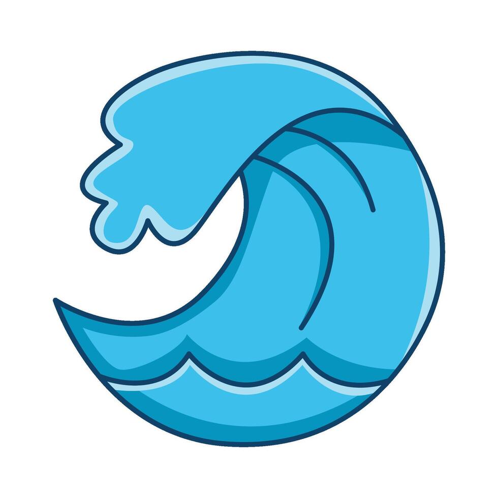sea wave illustration vector