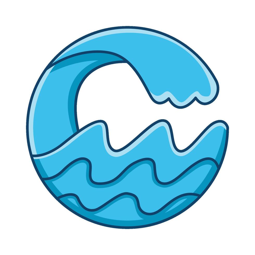 sea wave illustration vector