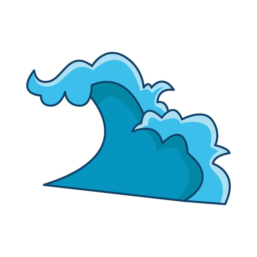 sea wave illustration vector