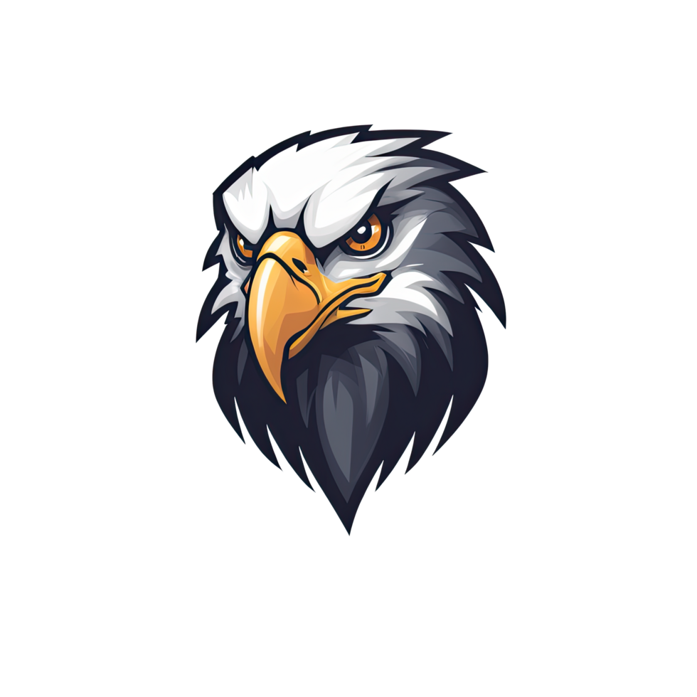 ai generiert Adler Kopf Logo Maskottchen Esport Illustration Gliederung Design png