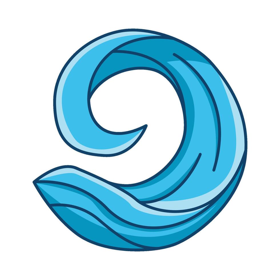 sea wave illustration vector