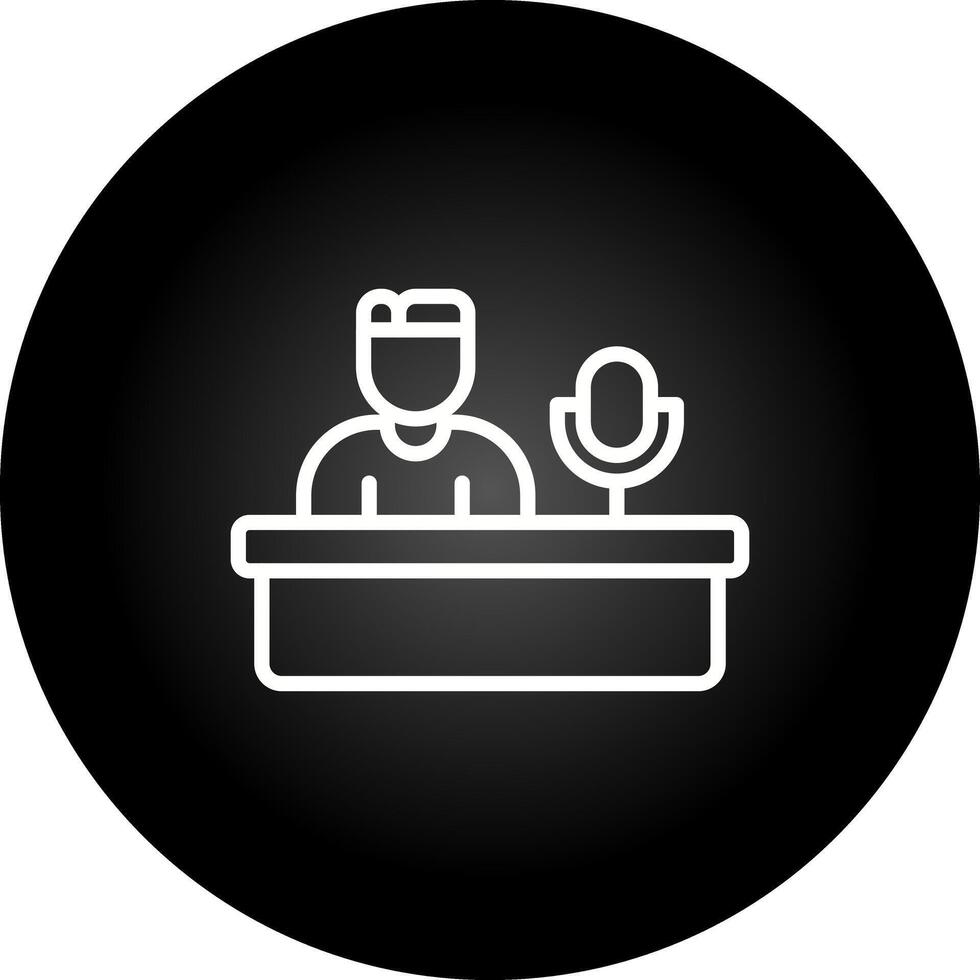 Podcast Hosting Vector Icon