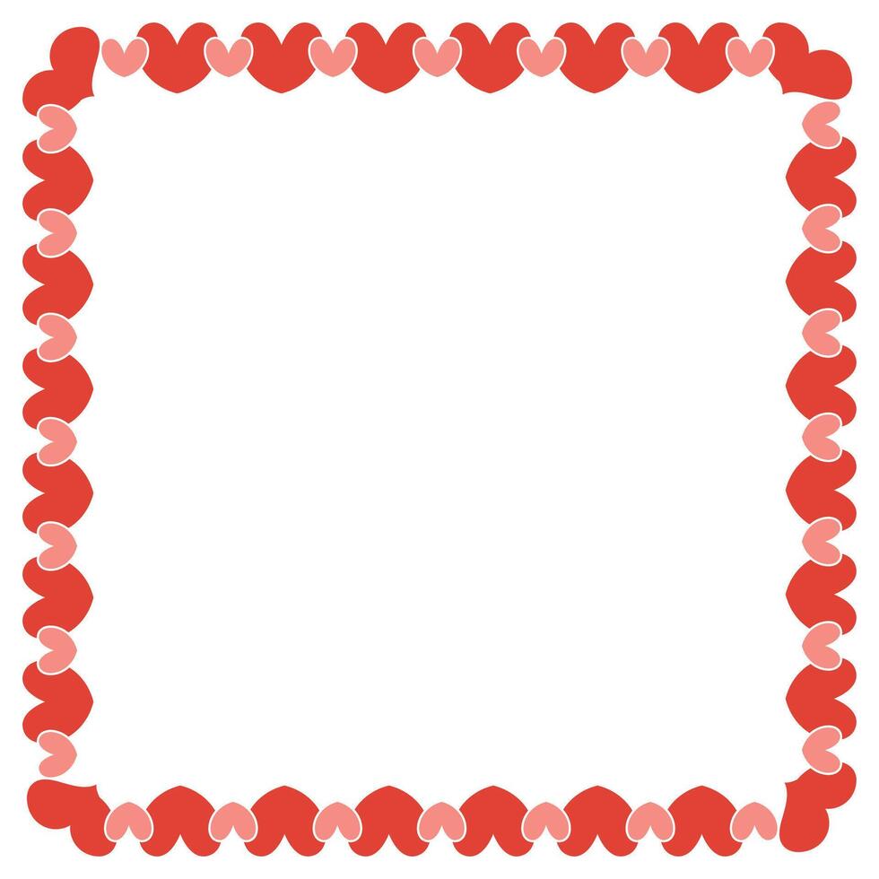 Vector hand drawn heart frame illustration