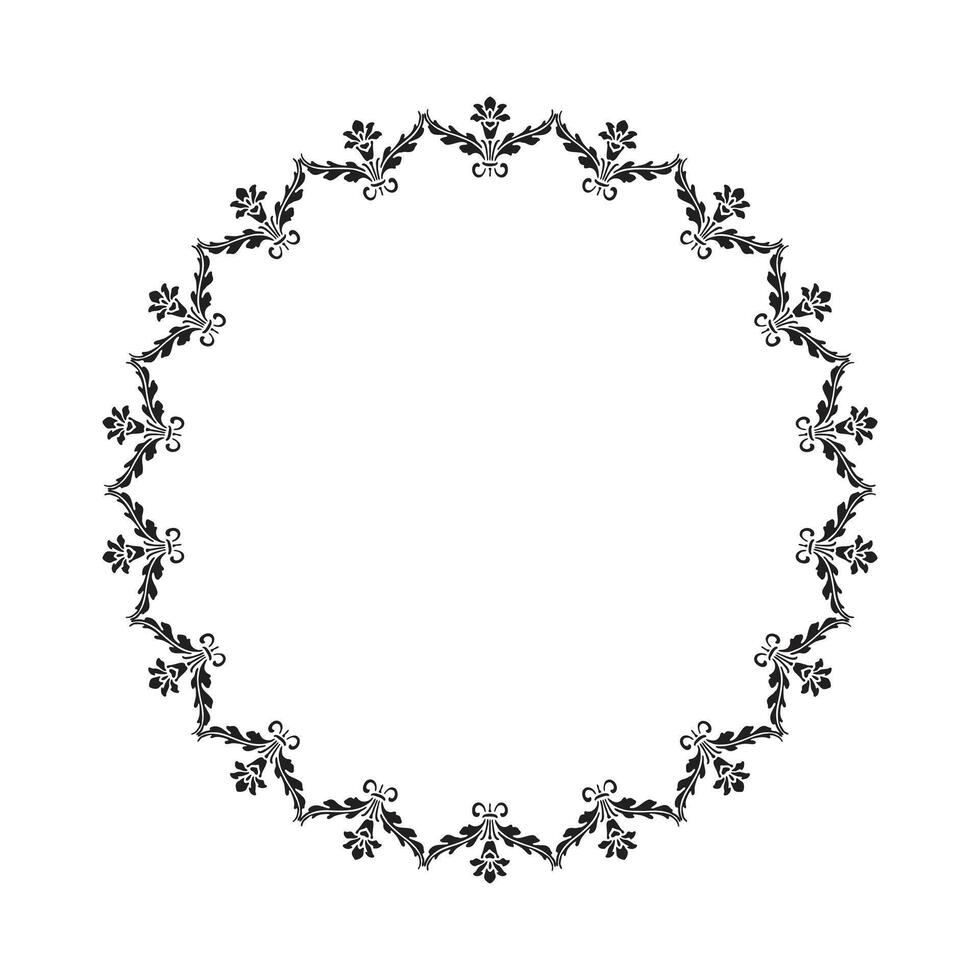 vector ornamental marco en blanco antecedentes