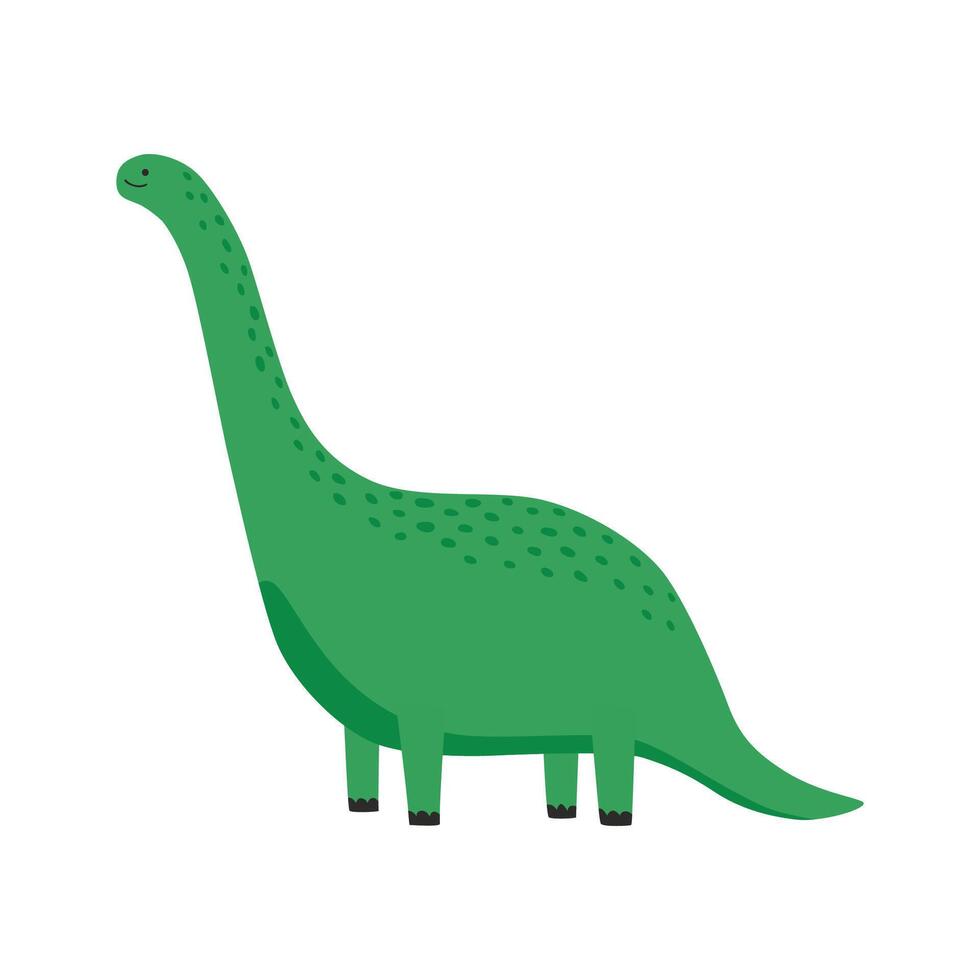 Vector a dinosaur brachiosaurus on white background