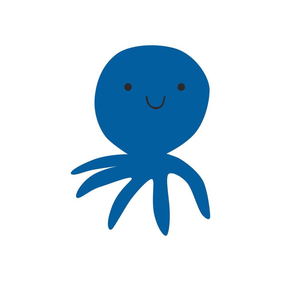 Vector octopus illustration vector on white background