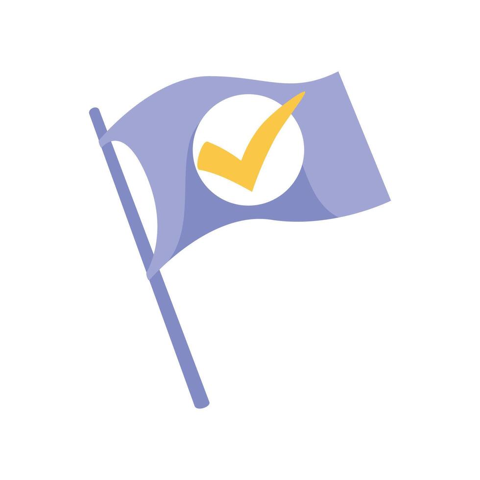 Vector coloured gradient flag on white background
