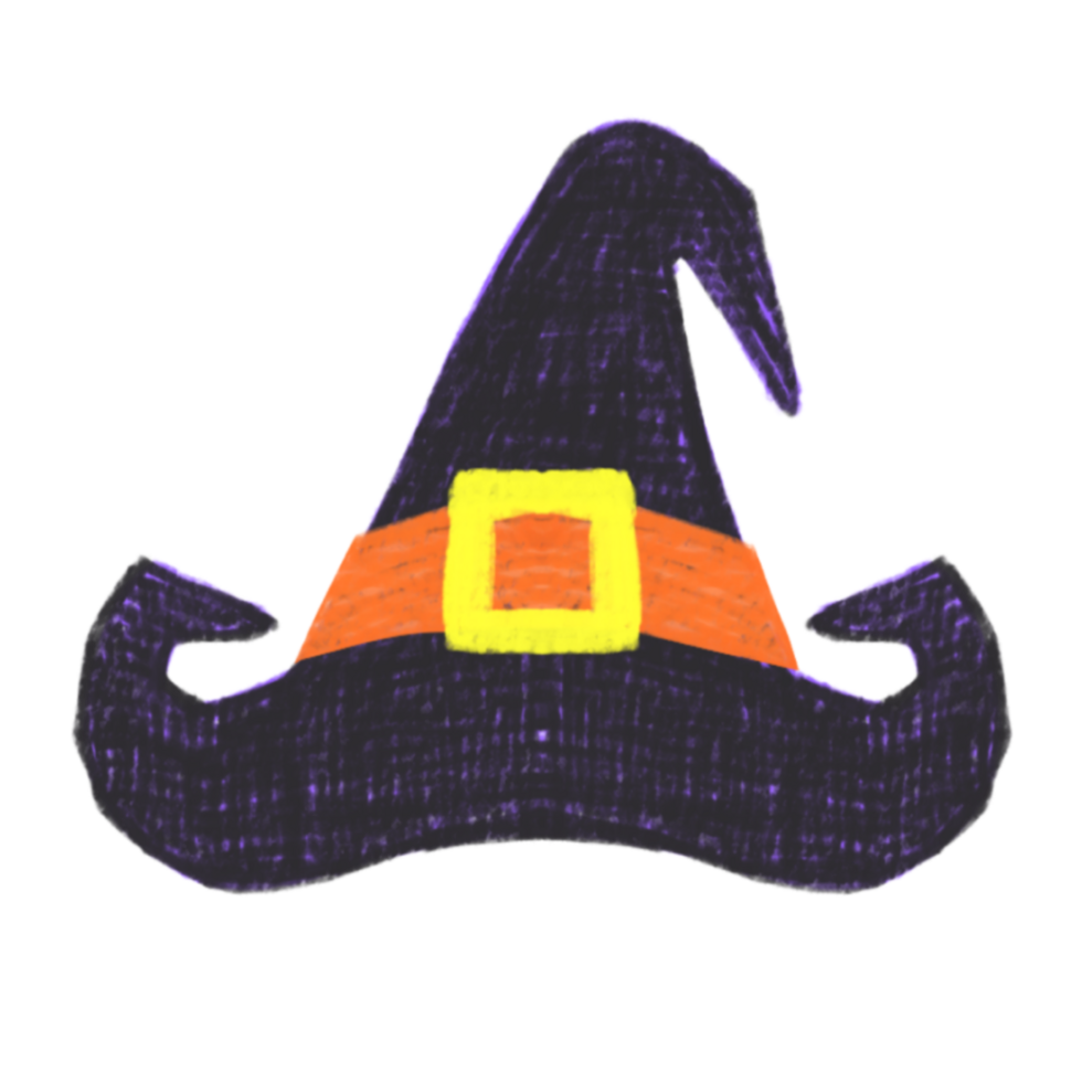 a witch hat with a yellow hat on it png