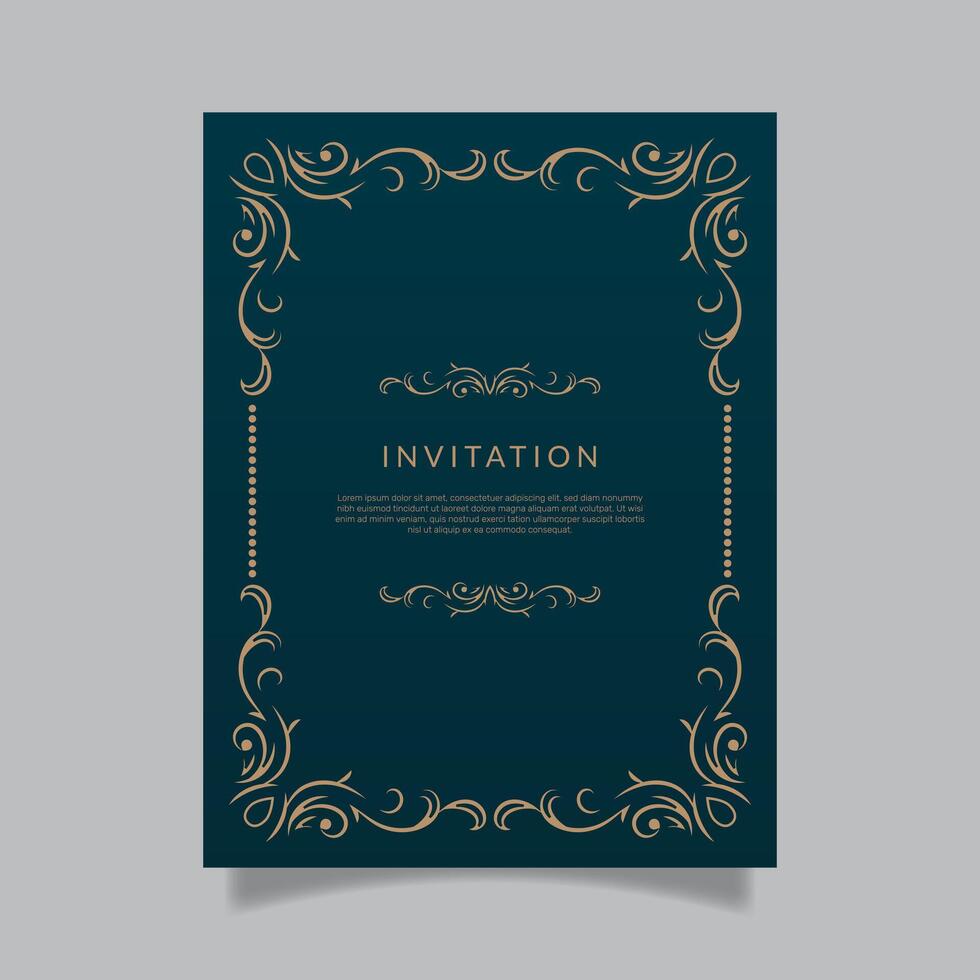 Vector invitation, card with ethnic elements.