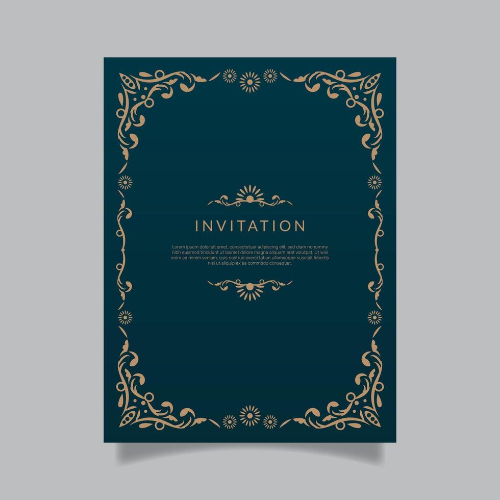 Vector invitation, card with ethnic elements.