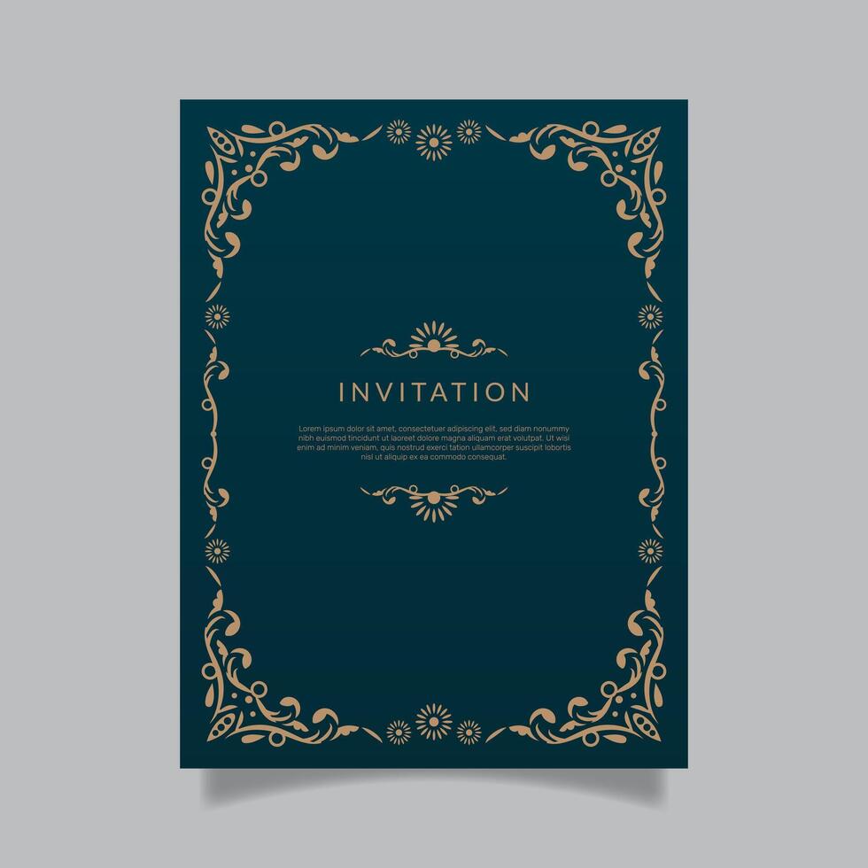 Vector invitation, card with ethnic elements.