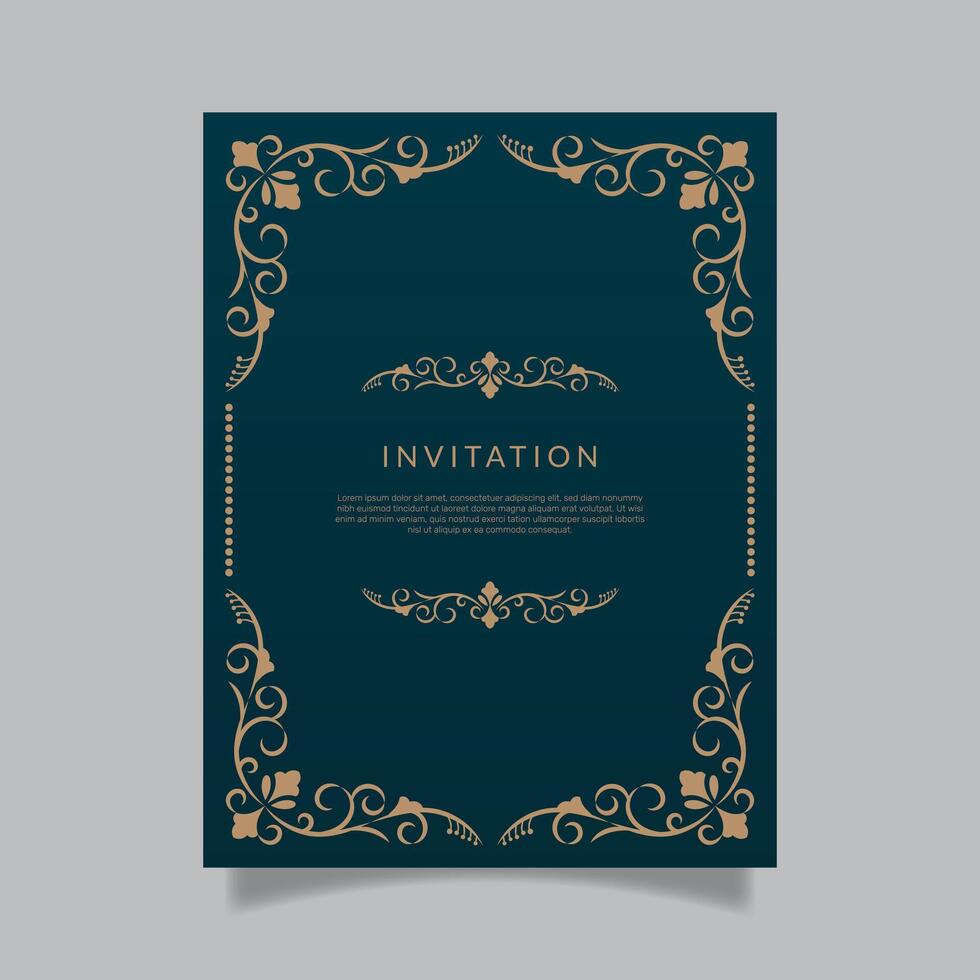 Vector invitation, card with ethnic elements.